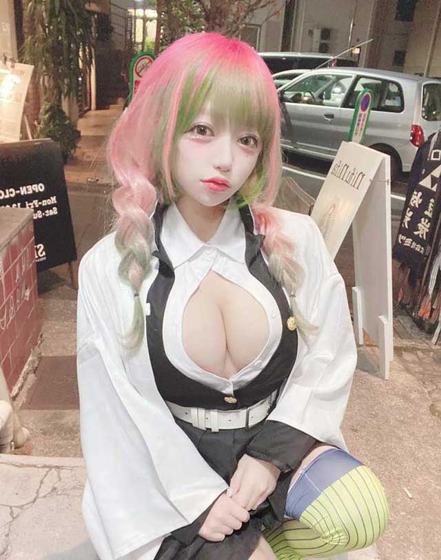 鬼灭之刃恋柱温泉cos 超性感神级还原