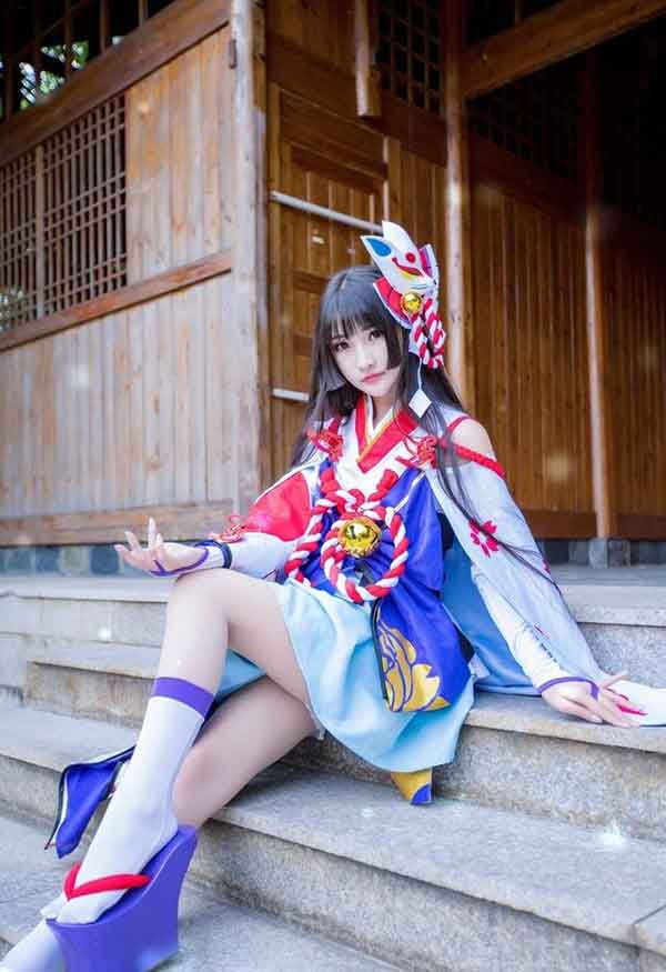 阴阳师雪女COS 玩家COS容颜逆天