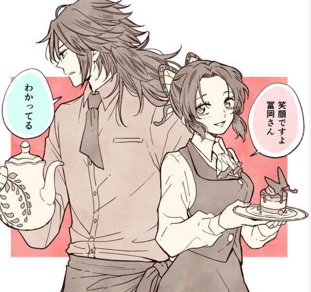 鬼灭之刃蝴蝶忍和富冈义勇情侣图，日本画师超爱鬼灭之刃