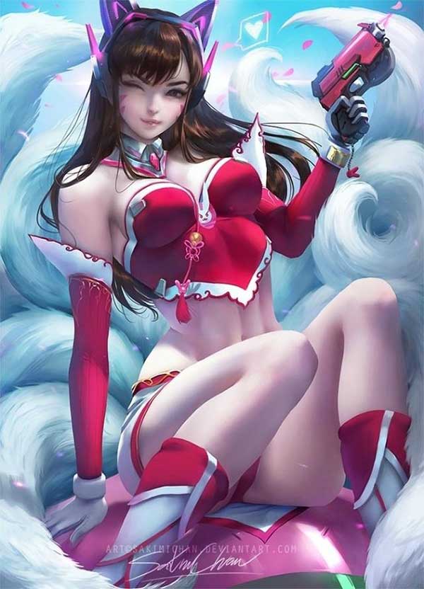守望先锋dva福利本子 DVa邪恶衣服高清壁纸