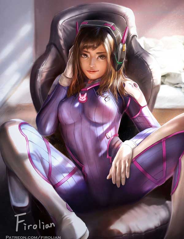 守望先锋dva福利本子 DVa邪恶衣服高清壁纸