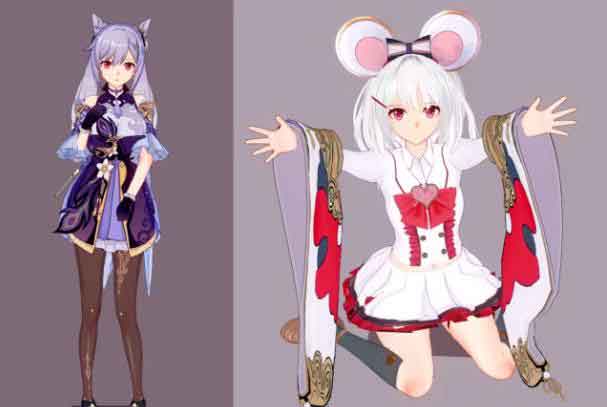 原神刻晴换衣服 卡哇伊直男最爱