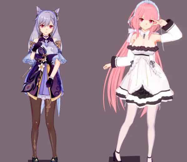 原神刻晴换衣服 卡哇伊直男最爱