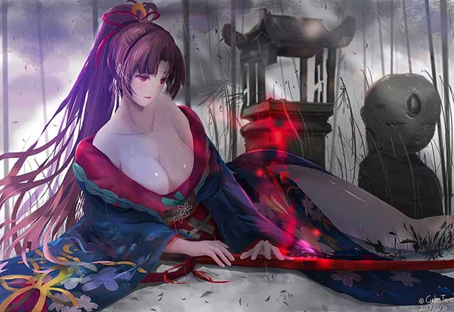 阴阳师妖刀姬本子福利 妖刀姬去衣图欣赏