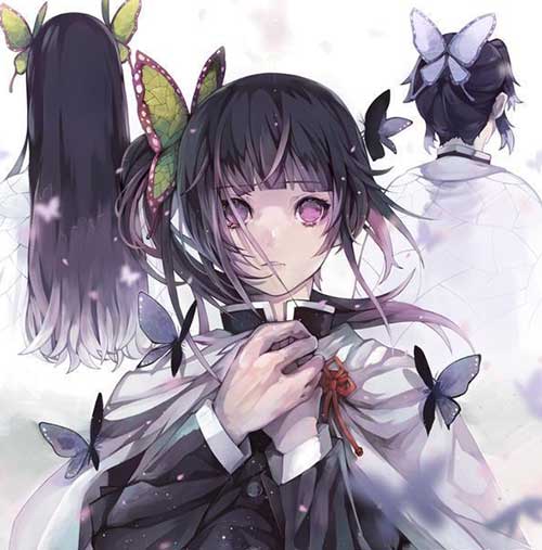 鬼灭之刃香奈乎头像 香奈乎马尾同人图