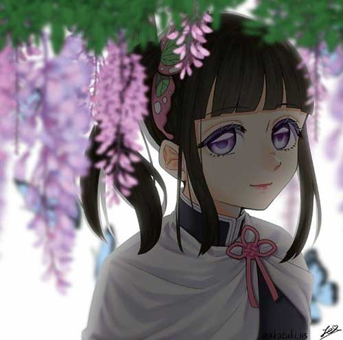 鬼灭之刃香奈乎头像 香奈乎马尾同人图