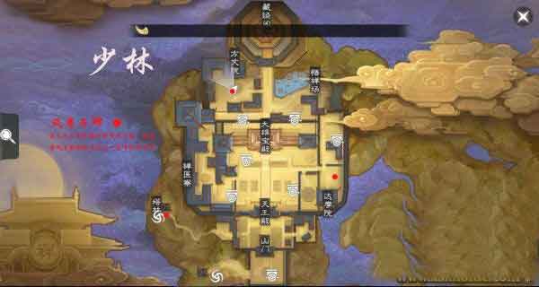 一梦江湖少林地图打坐位置 一梦江湖全打坐点