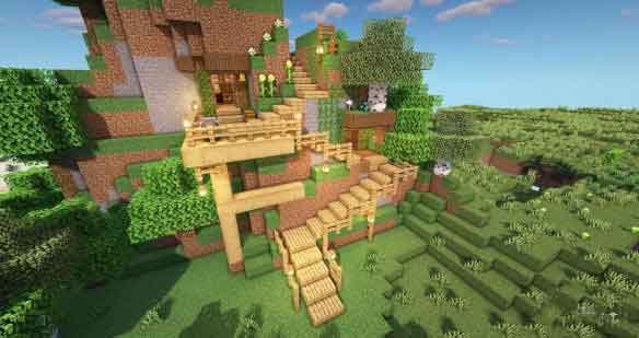我的世界手游山洞小屋建造图 山洞小屋怎么建教程