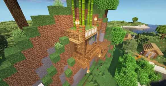 我的世界手游山洞小屋建造图 山洞小屋怎么建教程