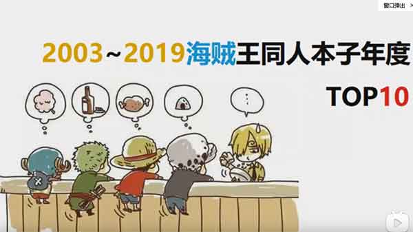 海贼王CP同人本子数量排行榜 娜美罗宾上榜