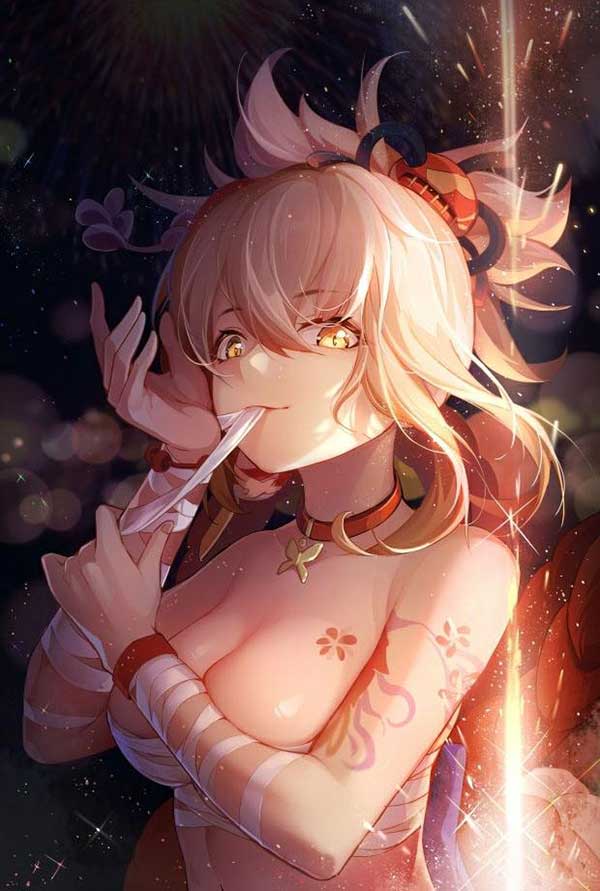 原神宵宫高清手机壁纸＃宵宫#同人#原神手机壁纸