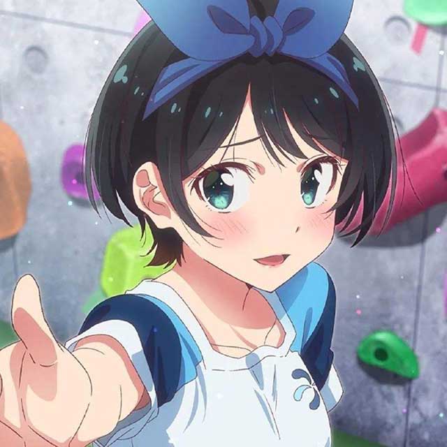 租借女友更科瑠夏可爱壁纸头像 黑短发蝴蝶结