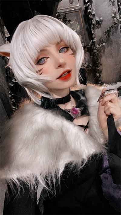 最终幻想14猫娘雅修特拉COS 可爱的猫魅族魔法师