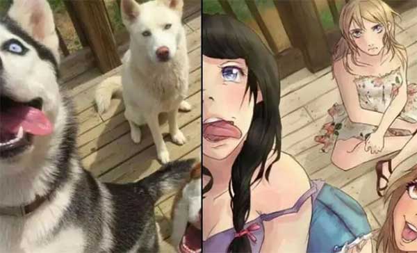 二次元化美女动植物漫画，万物皆可二次元化