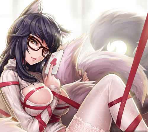 英雄联盟九尾妖狐无衣图 lol阿狸同人漫画