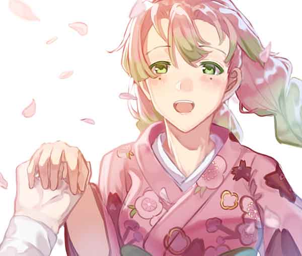 鬼灭之刃甘露寺蜜璃唯美同人插图壁纸