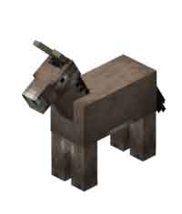 我的世界生物图鉴大全：驴（Donkey）