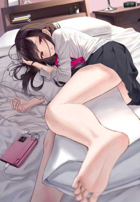 不穿袜子的二次元妹子 裸足动漫美少女