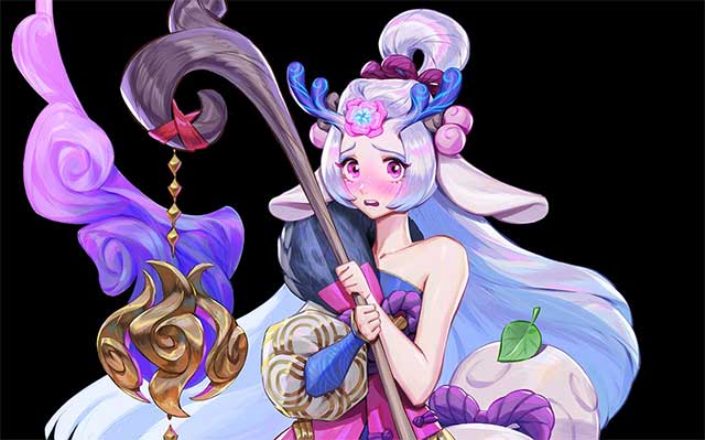 lol莉莉娅害羞脸红同人图，虽然笨手笨脚还是很可爱