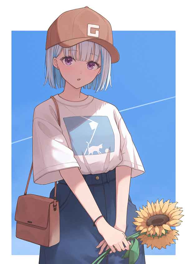 二次元棒球帽动漫少女，棒球帽P站美图欣赏