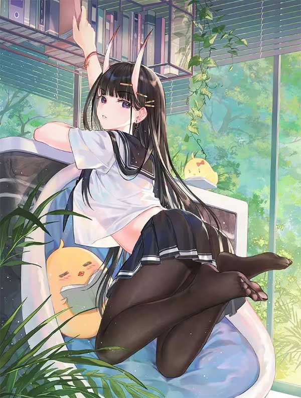 碧蓝航线同人美图黑丝白丝大长腿