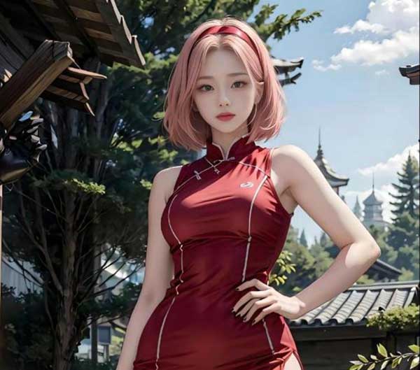 火影忍者小樱AI真人化后美如画#春野樱