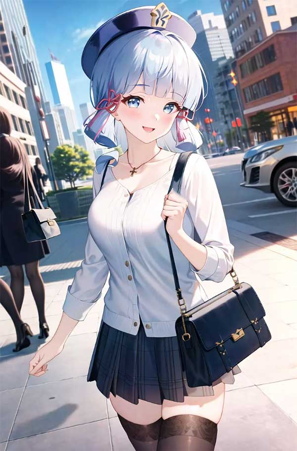 原神神里绫华去爱心没遮挡无水印壁纸美图
