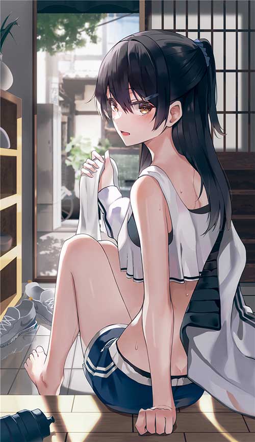 二次元动漫美少女流汗P站美图推荐