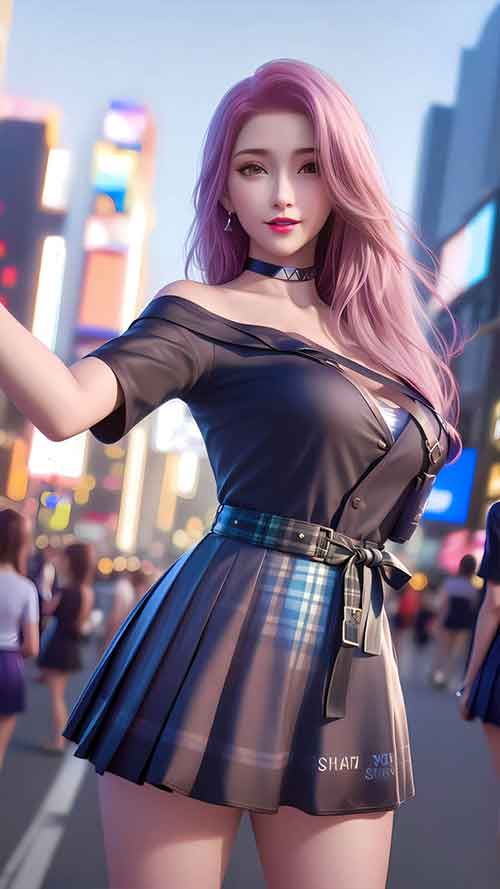 CF女神云悠悠AI高清无水印手机壁纸分享