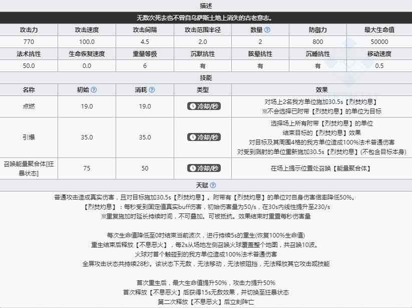明日方舟不死的黑蛇属性介绍
