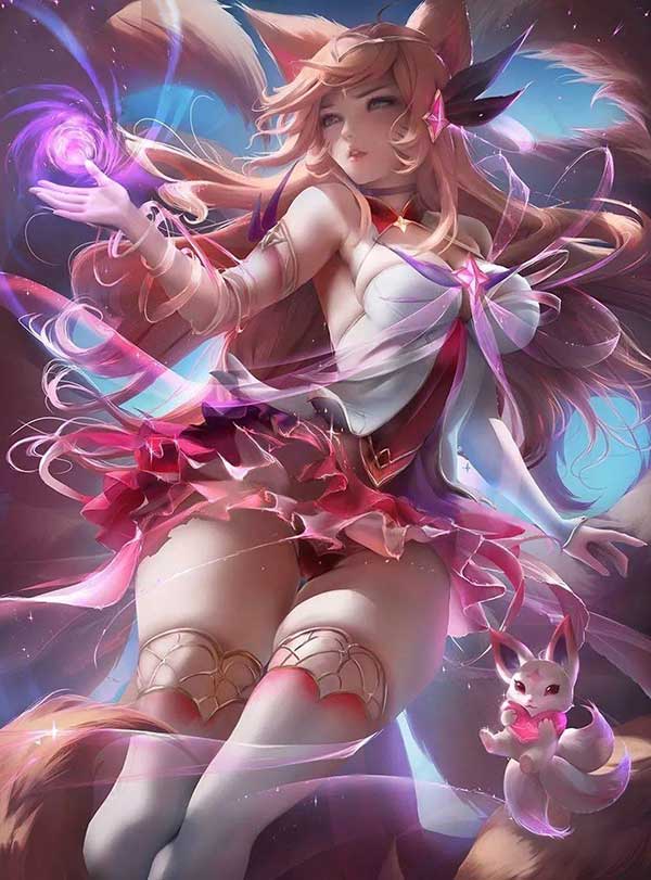 lol英雄联盟女英雄同人插画，肉腿紧勒十分诱人