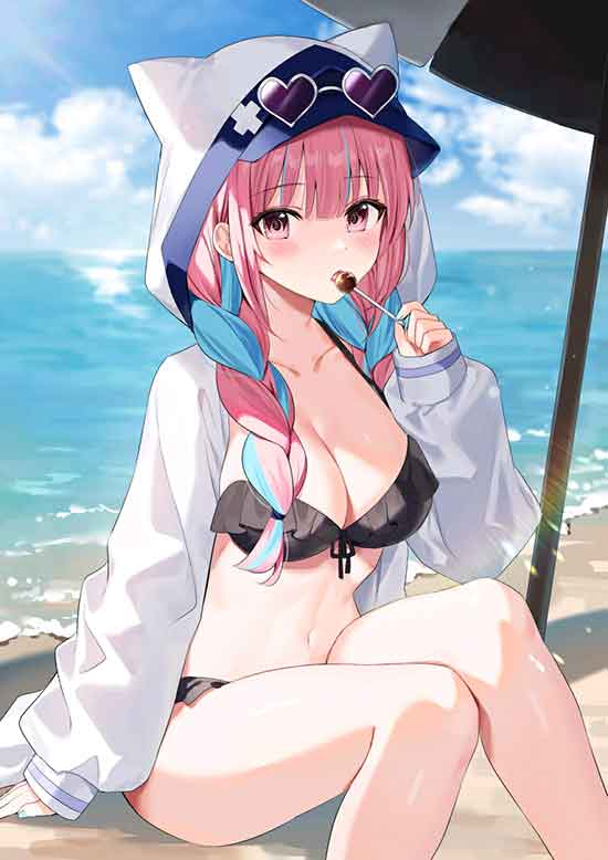 最美二次元夏日泳装少女美图壁纸