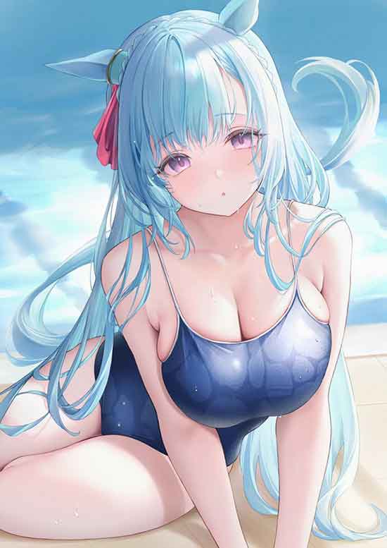 最美二次元夏日泳装少女美图壁纸